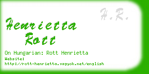 henrietta rott business card